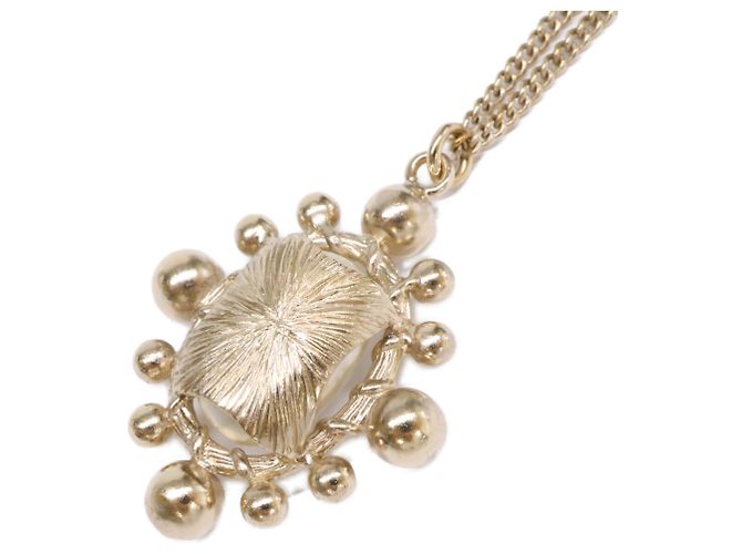 Collana con pendente di perle placcata oro Chanel - vista 4
