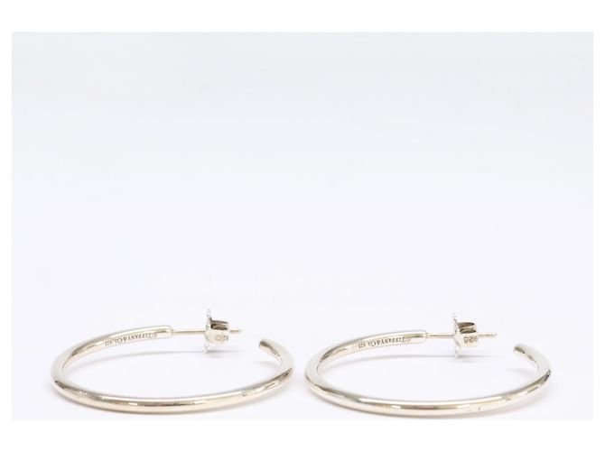 Tiffany & Co Orecchini a cerchio stretti Tiffany 925 Argento - vista 3