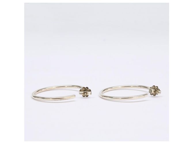 Tiffany & Co Orecchini a cerchio stretti Tiffany 925 Argento - vista 4
