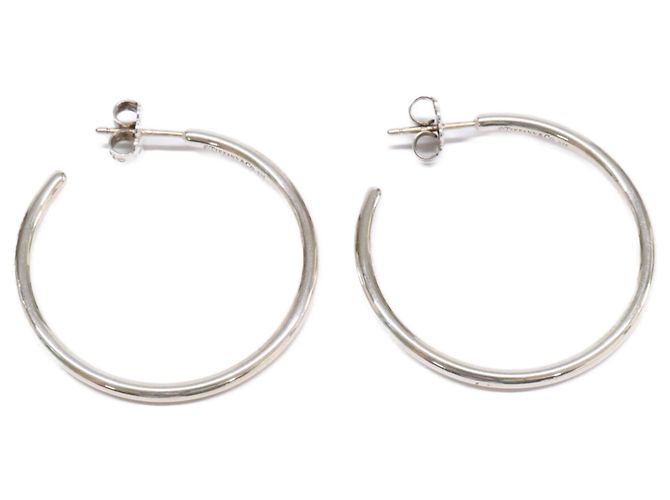 Tiffany & Co Orecchini a cerchio stretti Tiffany 925 Argento - vista 6