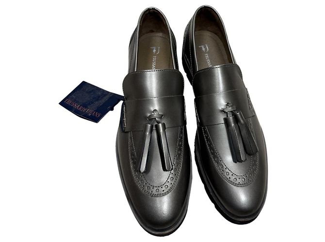 Trussardi Jeans Mocassini in pelle metallizzata con nappe Metallico - vista 2