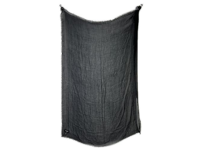 Stola in misto cashmere ricamata Coco Mark di Chanel Natale 2009 Nero - vista 2