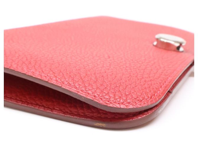 Hermès Cartera larga Hermes C-stamp Togo Dogon GM Roja - vista 10