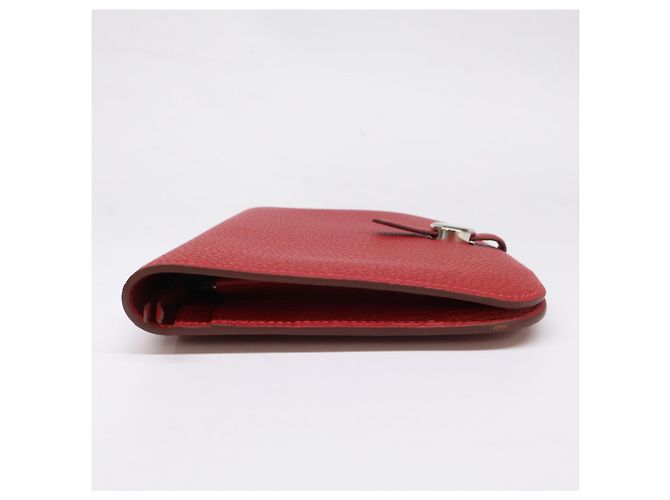 Hermès Cartera larga Hermes C-stamp Togo Dogon GM Roja - vista 4