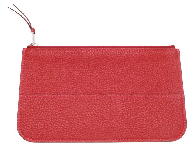 Hermès Cartera larga Hermes C-stamp Togo Dogon GM Roja - vista 9