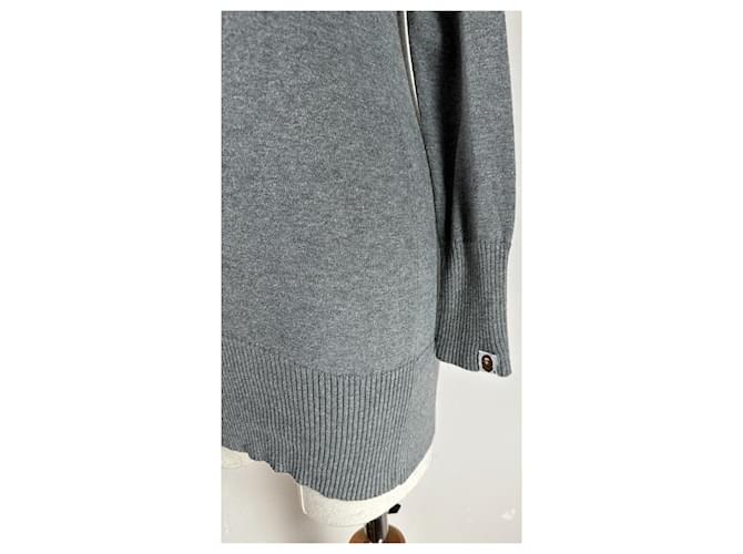 Autre Marque A Bathing Ape Grauer Baumwoll-Crewneck-Pullover - Ansicht 3