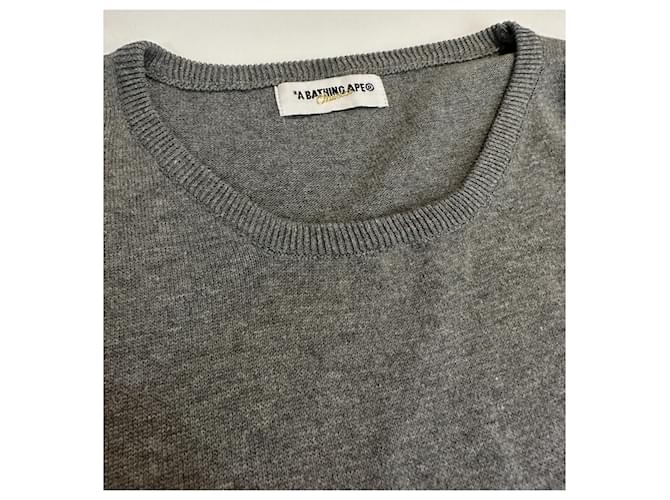 Autre Marque A Bathing Ape Grauer Baumwoll-Crewneck-Pullover - Ansicht 5