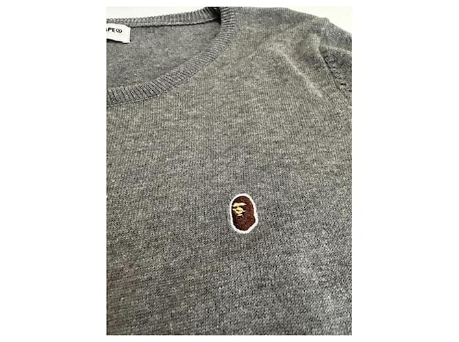 Autre Marque A Bathing Ape Grauer Baumwoll-Crewneck-Pullover - Ansicht 6