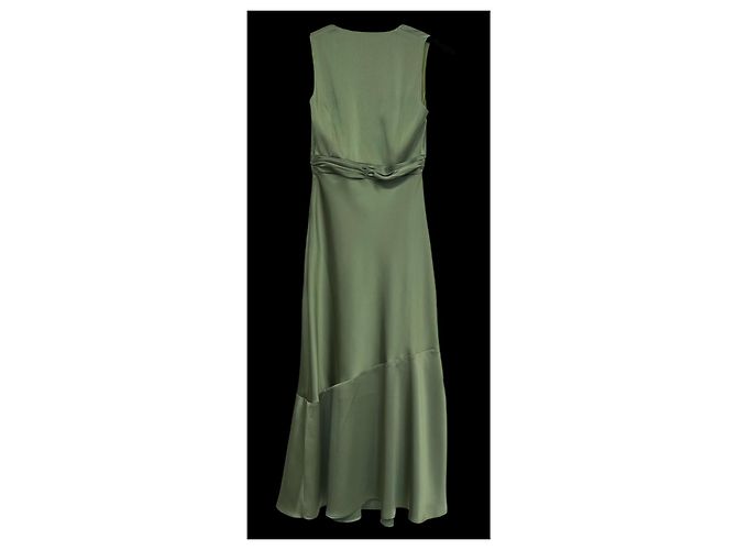 Claudie Pierlot Satin Midikleid Grün - Ansicht 4