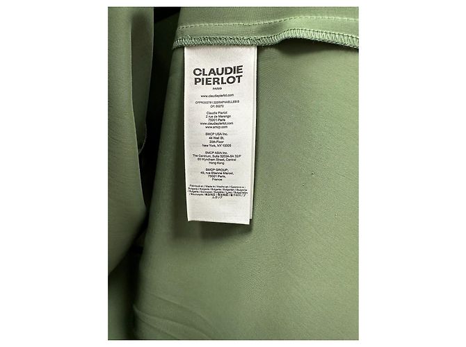 Claudie Pierlot Satin Midikleid Grün - Ansicht 7