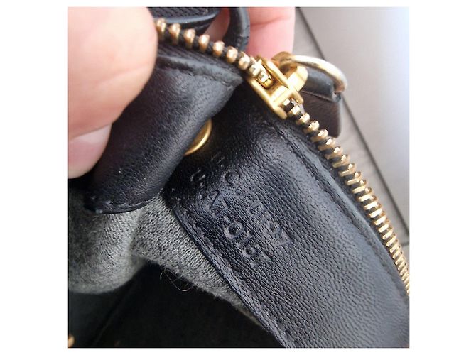 Céline Celine Trio Borsa a tracolla in pelle nera Nero - vista 11
