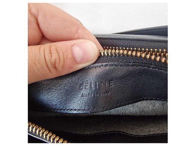 Céline Celine Trio Borsa a tracolla in pelle nera Nero - vista 13