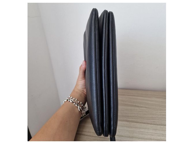 Céline Celine Trio Borsa a tracolla in pelle nera Nero - vista 6