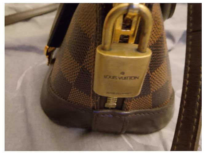 Louis Vuitton Alma PM Bolsa Damier Ebene Marrom - vista 6