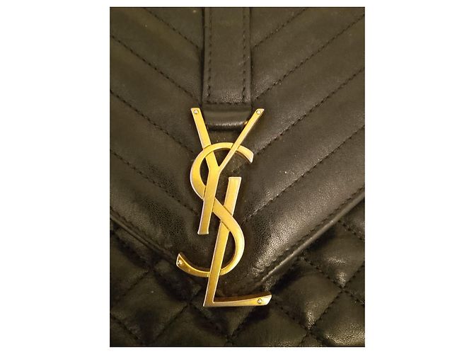 Saint Laurent Loulou Borsa in pelle trapuntata nera Nero - vista 2
