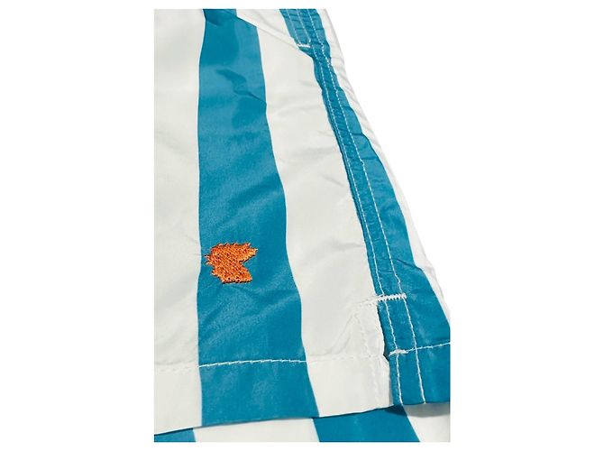 Autre Marque Pantaloncini da bagno a righe Gallo blu e bianchi Bianco - vista 3