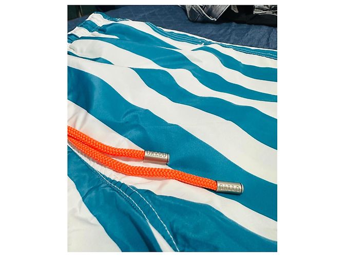 Autre Marque Pantaloncini da bagno a righe Gallo blu e bianchi Bianco - vista 5