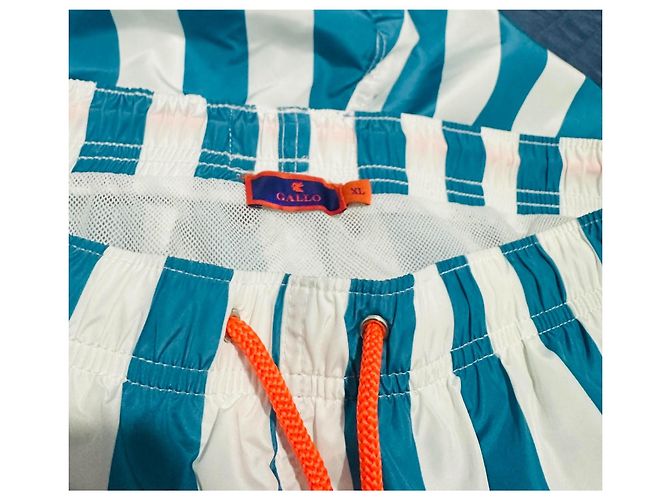 Autre Marque Pantaloncini da bagno a righe Gallo blu e bianchi Bianco - vista 6