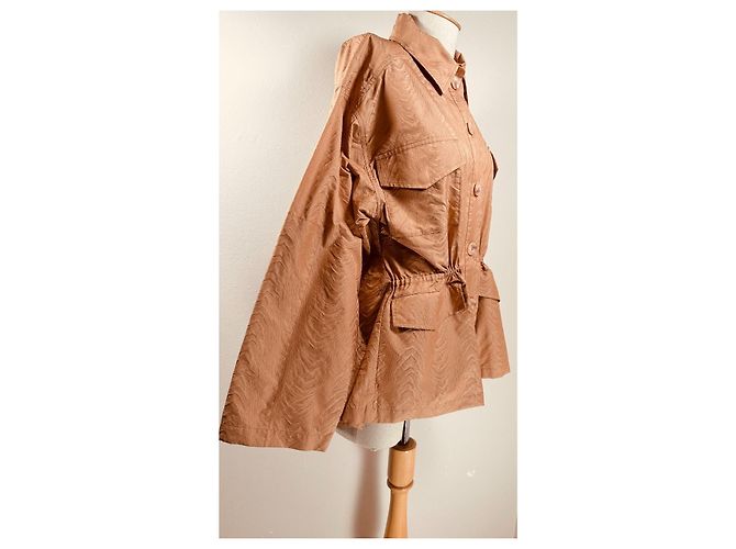 Essentiel Antwerp Texturierte Utility-Jacke - Karamellbraun - Ansicht 2
