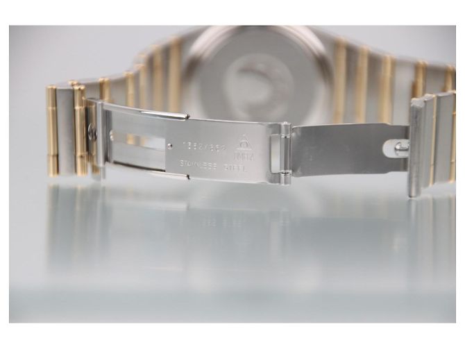 Omega Constellation 1212.30 Mostrador Branco Aço e Ouro Quartz 35mm Prata Dourado - vista 10