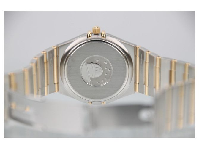 Omega Constellation 1212.30 Mostrador Branco Aço e Ouro Quartz 35mm Prata Dourado - vista 11
