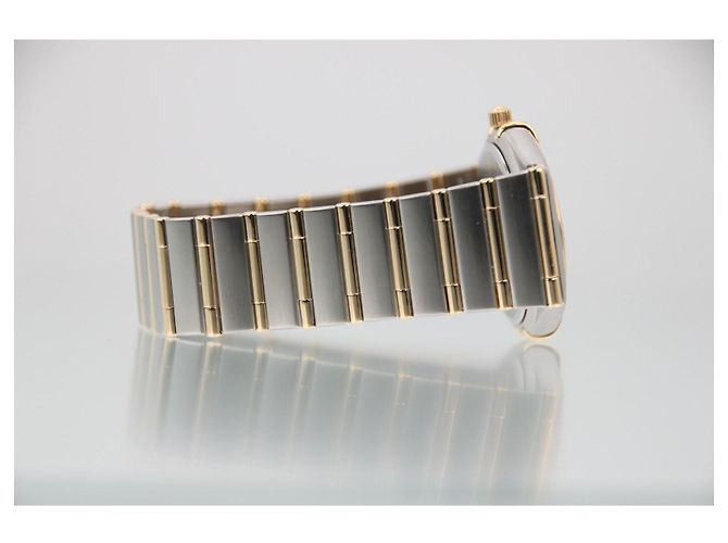 Omega Constellation 1212.30 Mostrador Branco Aço e Ouro Quartz 35mm Prata Dourado - vista 6