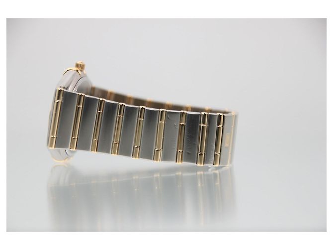 Omega Constellation 1212.30 Mostrador Branco Aço e Ouro Quartz 35mm Prata Dourado - vista 8