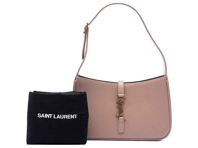 Saint Laurent Le 5 a 7 in pelle liscia marrone Carne - vista 7