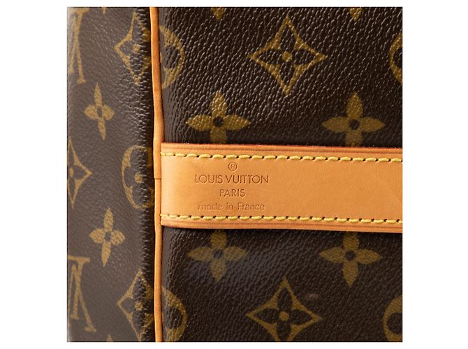 Louis Vuitton Marrone Monogram Keepall Bandouliere 55 - vista 5