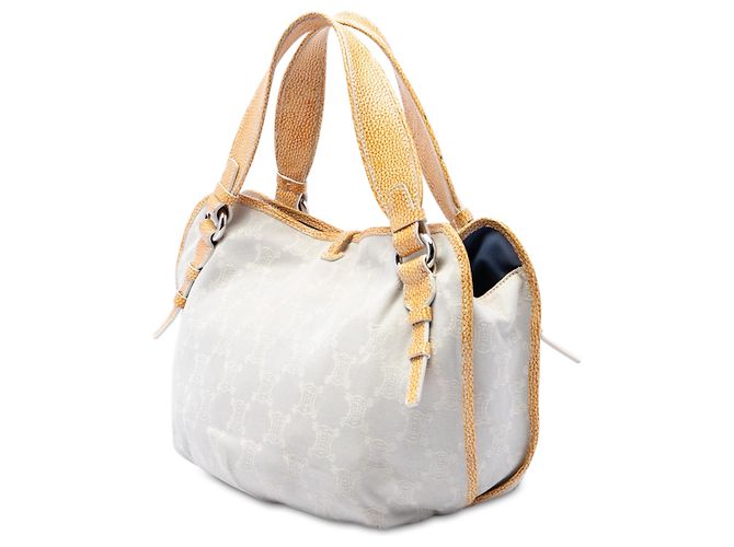Céline Celine White Macadam Denim Bittersweet Hobo Bianco - vista 2
