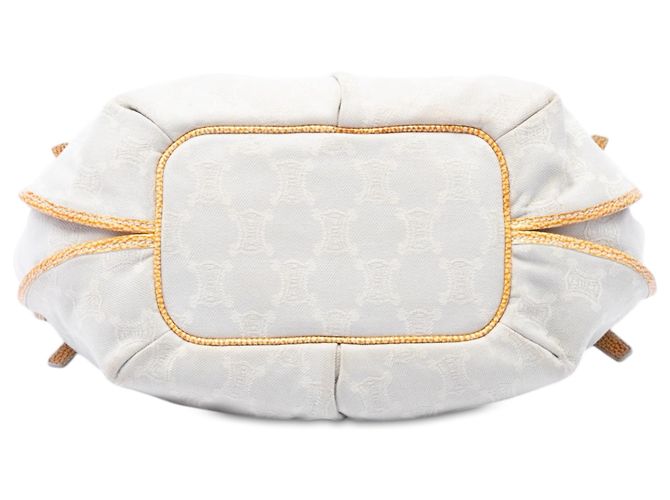 Céline Celine White Macadam Denim Bittersweet Hobo Bianco - vista 3