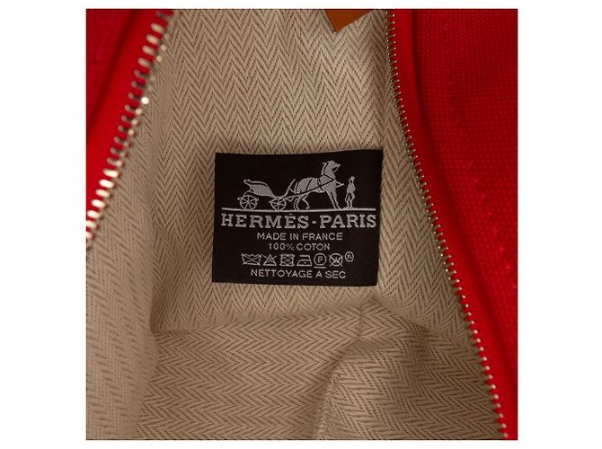 Hermès Red Small Toile Bride A Brac Case Dark red - view 5