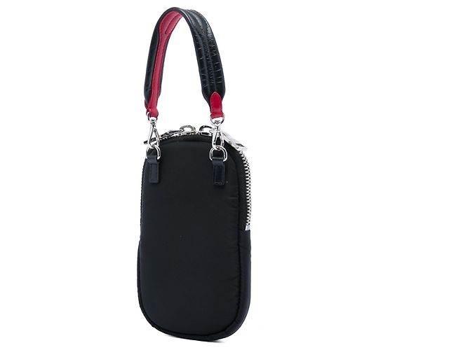 Prada Black Mini Tessuto Pocket Cargo Handyhalter Schwarz - Ansicht 2