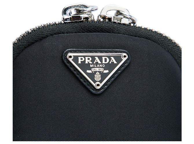 Prada Black Mini Tessuto Pocket Cargo Handyhalter Schwarz - Ansicht 5