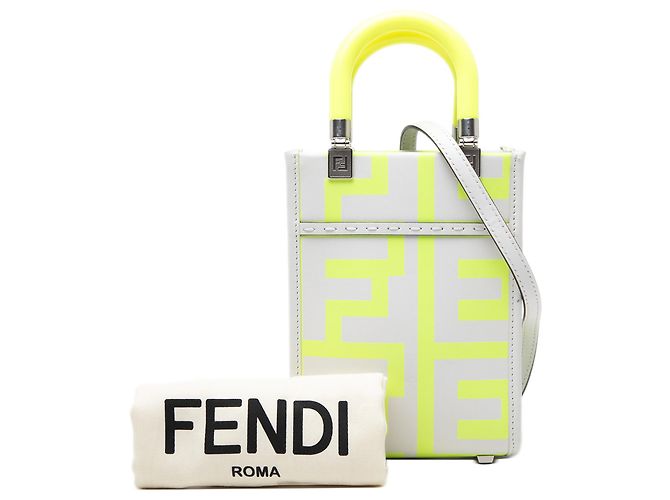 Fendi White Marc Jacobs Mini Leather Sunshine Shopper Tote - vista 7