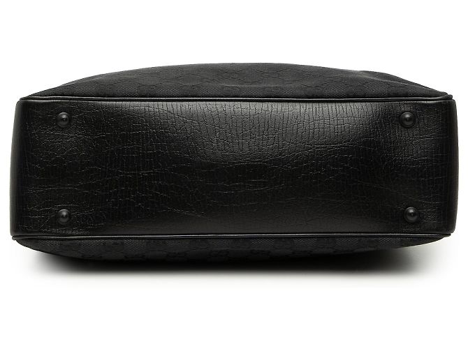 Gucci Black GG Canvas Bamboo Tote Schwarz - Ansicht 3