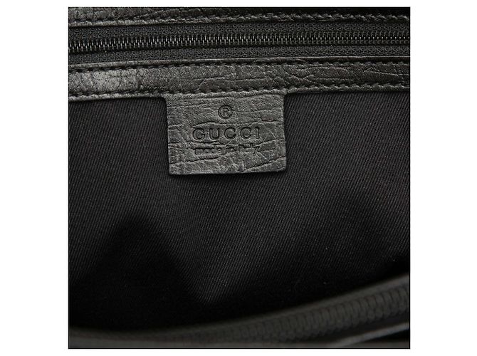 Gucci Black GG Canvas Bamboo Tote Schwarz - Ansicht 5