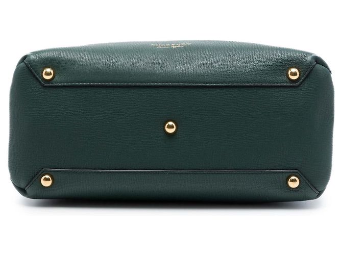 Borsa a tracolla Burberry Green Medium in pelle e House Check Verde - vista 3