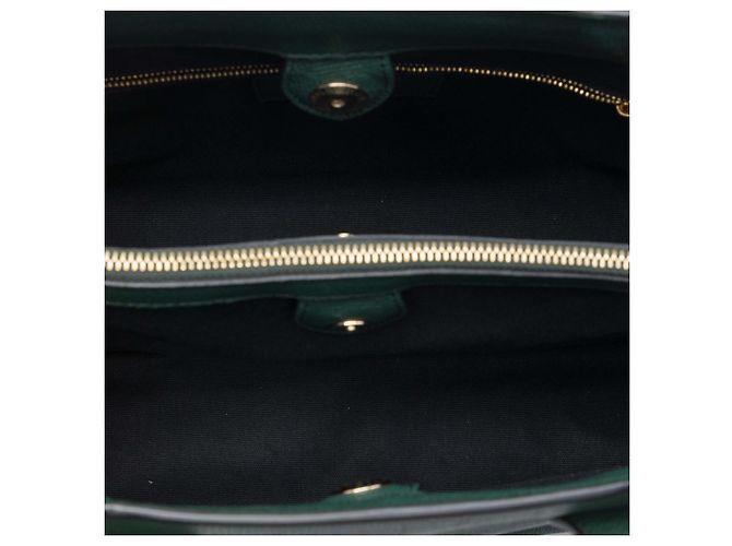 Borsa a tracolla Burberry Green Medium in pelle e House Check Verde - vista 4