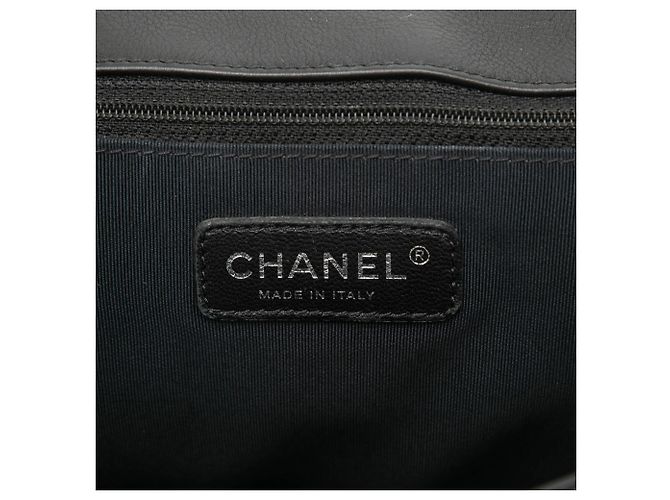 Chanel Black Large Quilted Lambskin Boy Flap Nero - vista 5