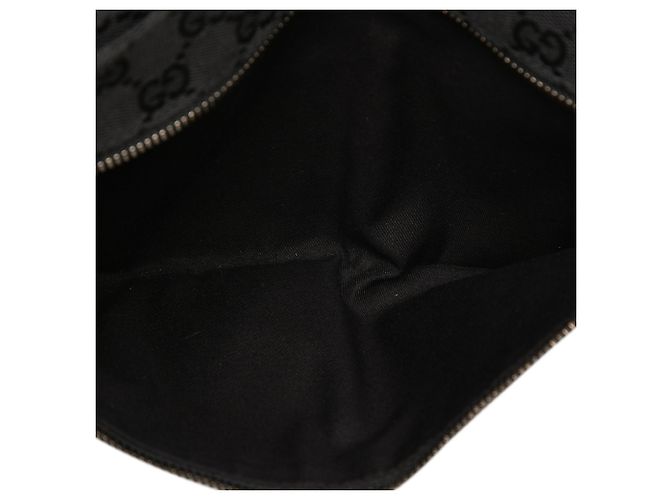 Borsa a tracolla con doppia tasca in tela GG nera Gucci Nero - vista 4