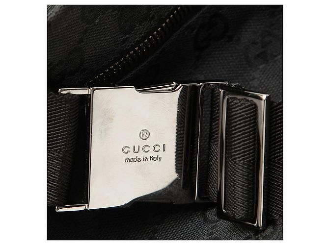 Borsa a tracolla con doppia tasca in tela GG nera Gucci Nero - vista 7