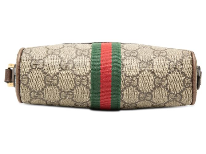 Gucci Beige Mini GG Supreme Web Ophidia Crossbody - vista 3