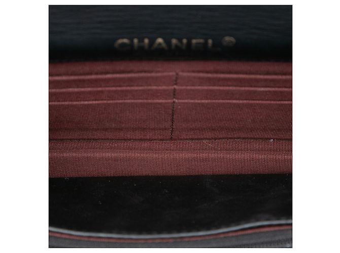 Wallet On Chain Portafoglio con catena Chanel Black Quilted Patent Golden Class Nero - vista 4