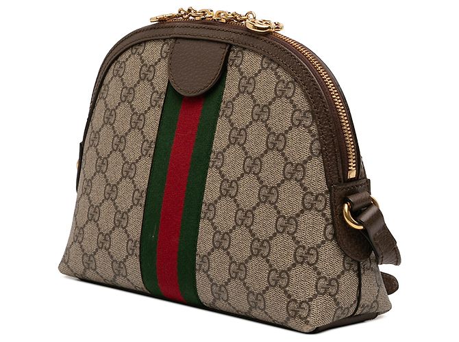 Gucci Beige Small GG Supreme Web Ophidia Borsa a tracolla - vista 2