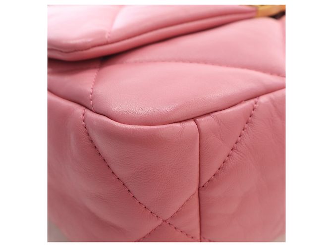 Chanel Pink Medium Lambskin 19 Flap Rosa - vista 10