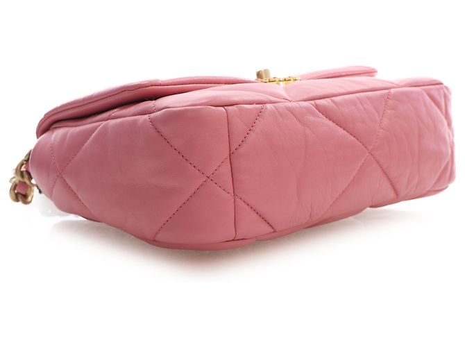 Chanel Pink Medium Lambskin 19 Flap Rosa - vista 12