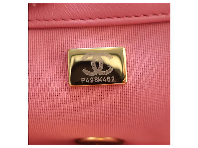 Chanel Pink Medium Lambskin 19 Flap Rosa - vista 7