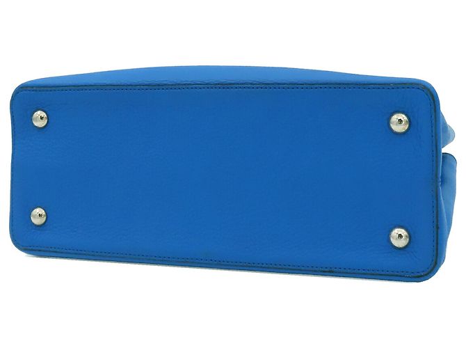Louis Vuitton Blue Taurillon Capucines GM Azul - vista 3