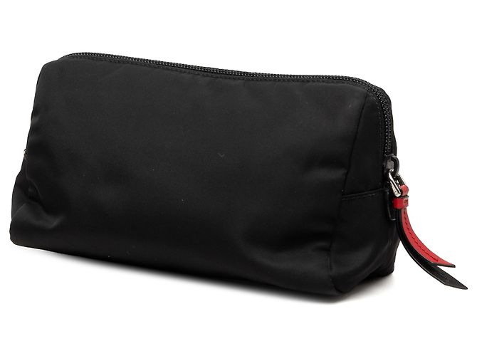 Saffiano Pochette da polso Prada Black Tessuto Robot Pins Nero - vista 2